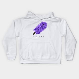 Purple Hyacinth Genus Print Kids Hoodie